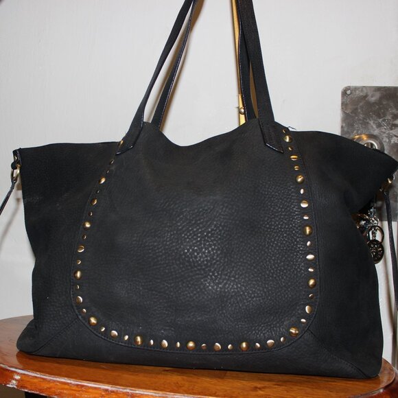 HOBO Handbags - $325 Hobo The Original Journey Nubuck Studded Side Ties Tote Shoulder Bag